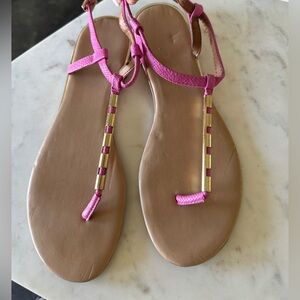 Aldo Falera Pink Sandals with Gold Accent